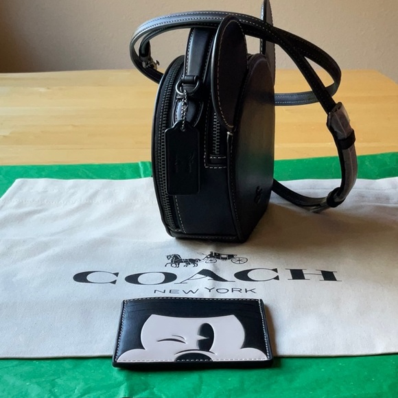 🐭 DISNEY X COACH MICKEY MOUSE EAR BAG & CARD CASE 🐭 NWT 🐭 - Picture 14 of 16